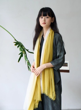 Cha 官方 | Cortana 25春夏 YOU 意大利羊绒丝绸冷染围巾披肩