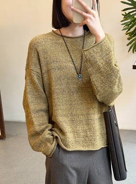 Cha官方 |Daniel Andresen 25秋冬 Kira牦牛绒丝棉混纺卷边针织衫