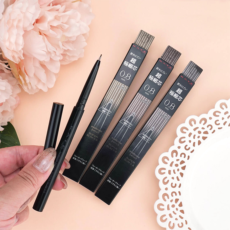 日本KATE凯朵2025年新款细芯眉笔0.8mm防水防汗持久自然野生眉