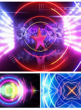TFBOYS 快乐环岛 歌曲表演背景 动感舞台视频 led大屏幕视频素材