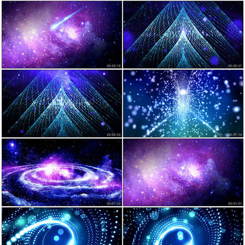 吴映香歌曲我的梦Undo配乐成品唯美舞台背景视频蓝色粒子星空蝴蝶