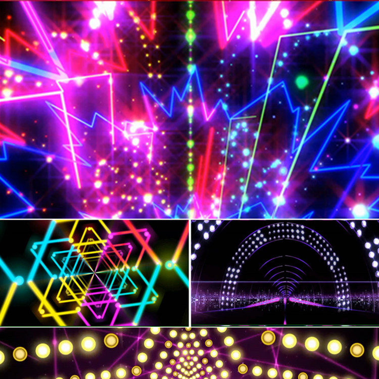 dj舞曲 咚巴拉 舞台背景 led动态视频素材 动感节奏 万花筒 酒吧
