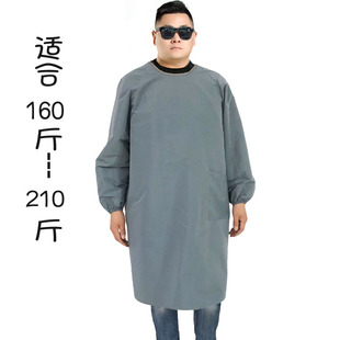 男士长袖大码围裙女加肥加大200斤韩版时尚全包邮防水油可爱厨房