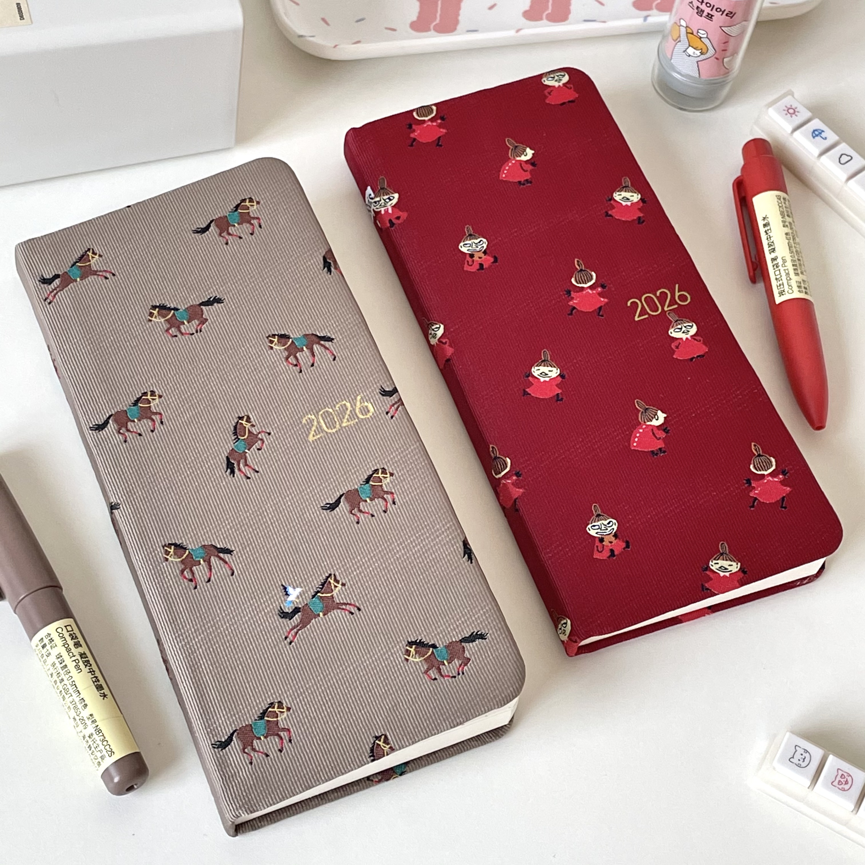 2026小马动物日程本布衣手账日记事本高颜值学生计划本子便携可爱