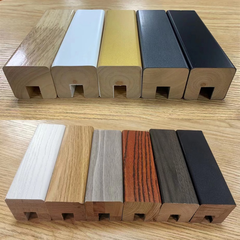 自装实木榉木U型槽卡槽楼梯扶手