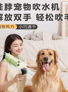 PAWSTAIL宠物吹风机美容师店专用大风力降噪挂脖吹水机吹毛神器