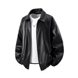 秋冬原创抖音白底立体图大码皮衣皮夹克外套男J860P78控128，男装夹克，电商A029