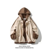 原创抖音港风相机片大码连帽假两件夹克外套男J875P88控138，男装夹克，电商A029