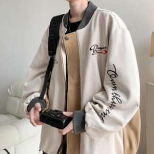 秋冬内景港风大码绣花拼接夹克外套棒球服 男 J863 P88 控138图片