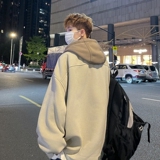 新款原创大码港风连帽假两件宽松棒球服夹克外套J853P88控128，男装夹克，电商A029