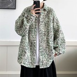 直播新款港风大码小香风长袖花衬衫外套时尚衬衣C601P68控89，男装衬衫，电商A029