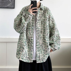 直播新款港风大码小香风长袖花衬衫外套时尚衬衣C601 P68 控89，男装衬衫，电商A029