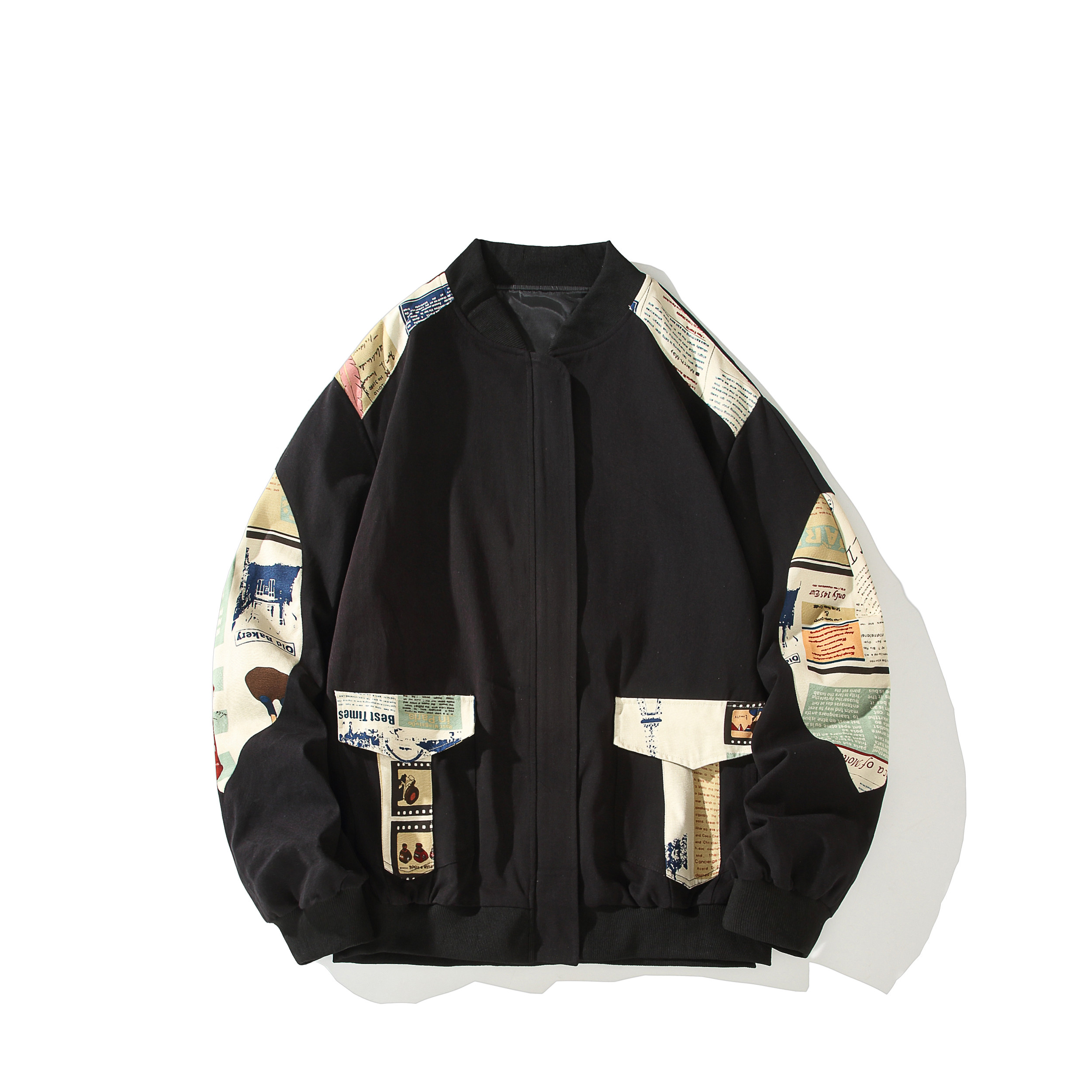新款抖音直播港风潮流大码拼接夹克外套棒球服J811P78控108,男装夹克,电商A029
