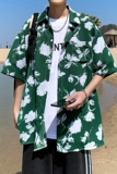 新款港风宽松男冰丝轻熟店主风痞帅短袖衬衫大码C612P40控58，男装T恤，电商A029