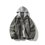 二开原创港风相机片连帽假两件皮衣夹克外套男J876P98控158，男装夹克，电商A029