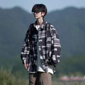 延续相机片港风大码长袖衬衫衬衣男  C609长袖 C630 P50 控78图片