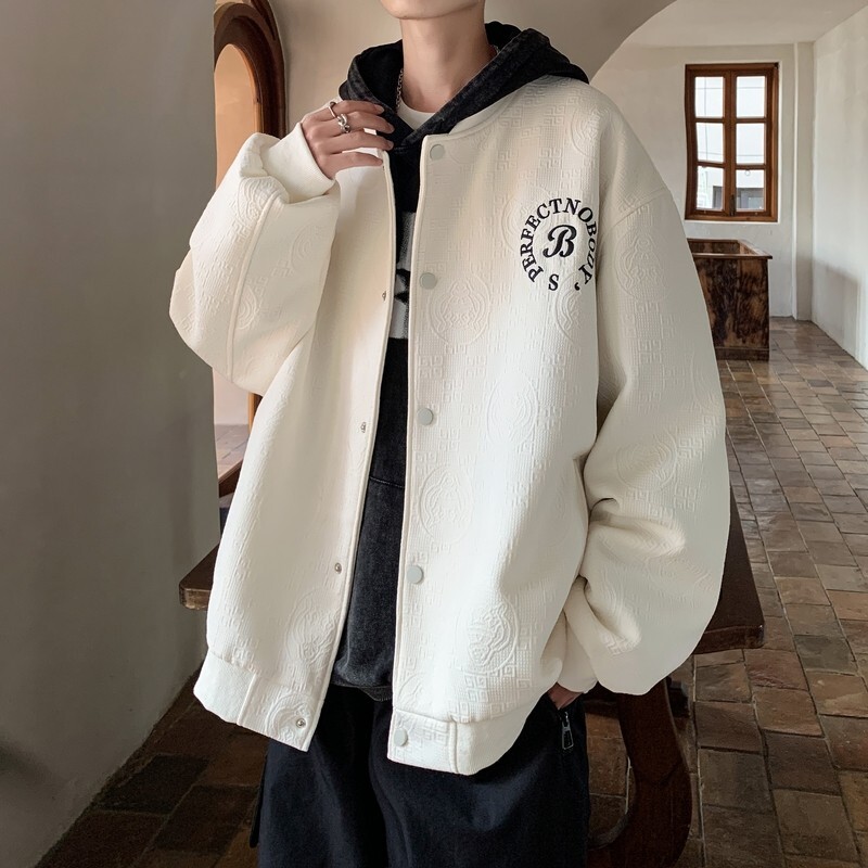 2025秋冬新款原创大码宽松港风棒球服夹克外套男J836P78控108,男装夹克,电商A029
