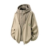 秋原创抖音白底立体图大码连帽假两件夹克外套男J873P98控158，男装夹克，电商A029