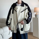 新款撞色原创港风大码宽松棒球服夹克港风外套男J850P98控138，男装夹克，电商A029