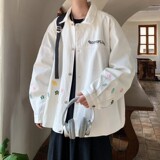 2025秋冬新款内景大码港风宽松绣花夹克外套男J839P80控118，男装夹克，电商A029