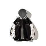 23秋冬新款港风大码夹克连帽假两件棒球服外套J815P88控119，男装夹克，电商A029