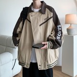 新款撞色原创港风大码宽松棒球服夹克港风外套男J850P98控138，男装夹克，电商A029