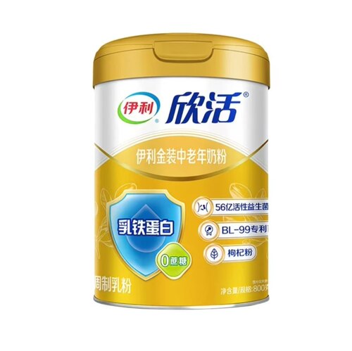 伊利欣活金装中老年800g奶粉