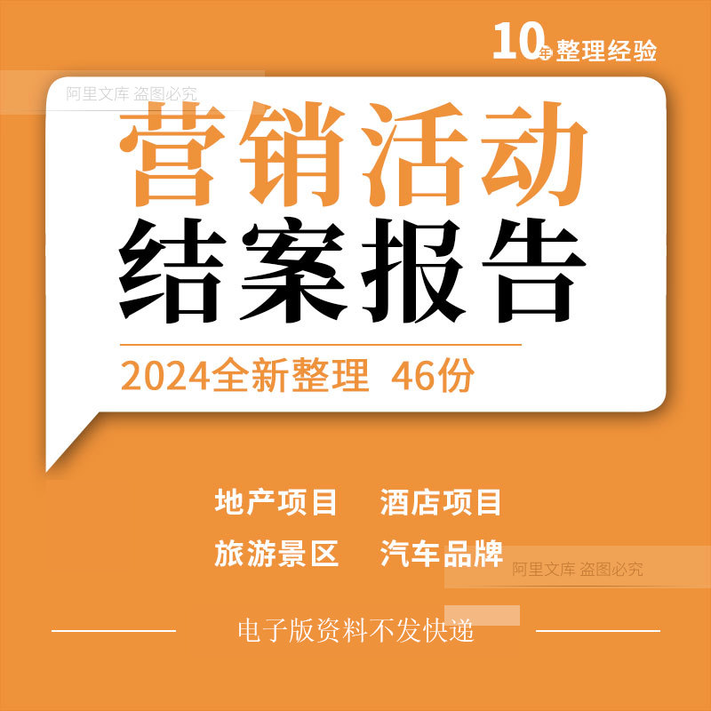 地产项目汽车旅游景区酒店电商活动营销结案报告案例