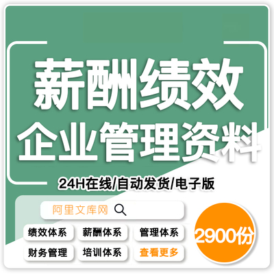 薪酬与绩效管理方案考核体系制度设计企业员工kpi薪资激励工具包