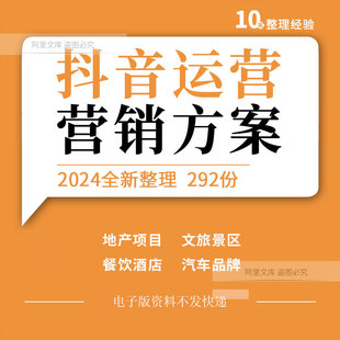 抖音快手运营餐饮酒店地产项目婚纱摄影汽车酒水合作营销方案