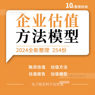初创企业上市公司融资估值方法分析评估报告模型表格培训ppt模板