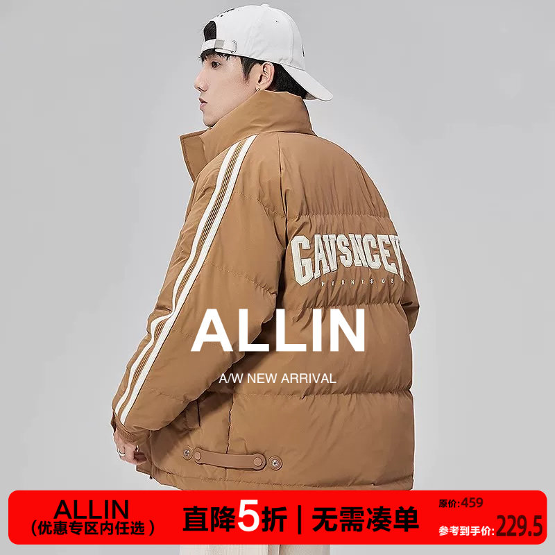 ALLIN加厚保暖短款面包羽绒服图片
