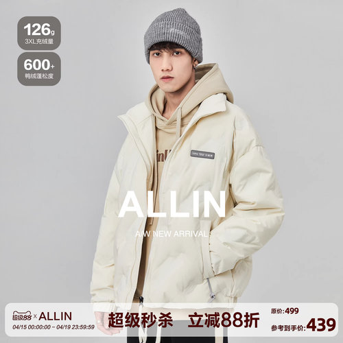 ALLIN品牌LOGO原创印花羽绒服