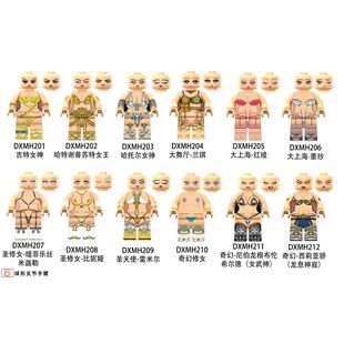 第三方女版素体姐妹花红绫墨纱大上海歌舞厅人仔积木拼装玩具手办