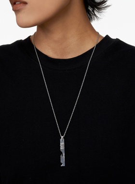 BGblackgreen合金情侣长简约项链