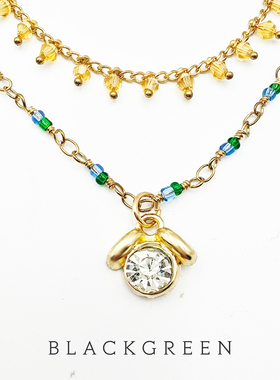 BGBlackgreen女颈配饰锁骨链女