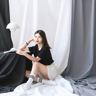 拍照背景布ins风网红直播纯色背景墙挂布幕白布服装摄影拍摄道具