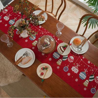 桌旗布艺布艺桌布圣诞节装饰新年
