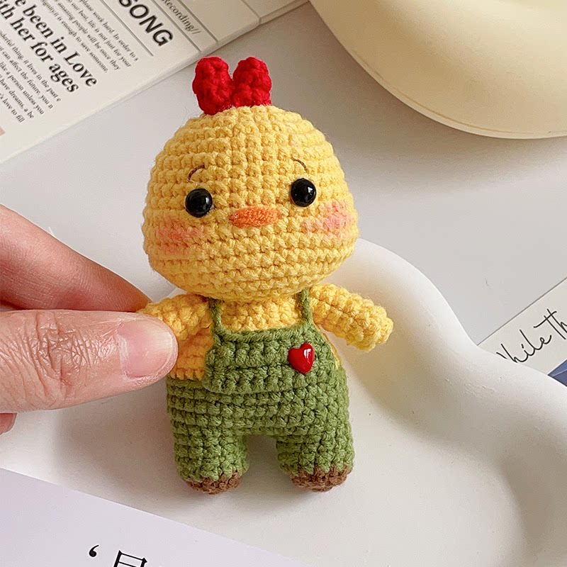 十二生肖手工diy勾毛线动物鸡玩偶钥匙扣挂件礼物钩针编织材料包