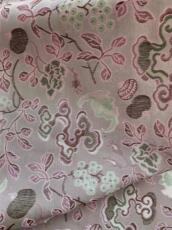Шелковая ткань 老织机双面异色手工花罗面料 旗袍汉服布料30姆72门幅 折枝三多纹