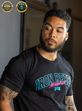 美国IronRebel正品短袖T恤IR Athletics黑色新款IR经典训练上衣