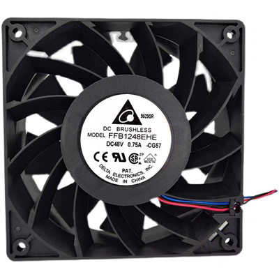 台达FFB1248EHE 48V 0.75A 12038 12CM 双滚珠变频器暴力散热风扇