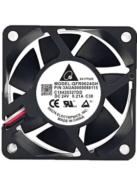 全新台达QFR0624GH/EH 6025 6cm 24V 0.21A 变频器控制柜散热风扇