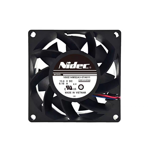 全新NIDEC V80E14MS2A3-57A611 13.6V0.16A 8038 8CM防水防潮风扇