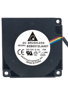 DELTA/台达 BSB0512LAA01 12V 0.10A PWM涡轮鼓风机散热风扇 5010