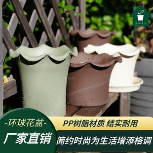 加厚结实树脂高筒花钵栀子花多肉大花蕙兰朱顶红专用加深高腰花盆