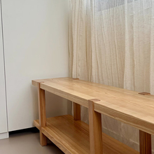 宜城哥尔摩实木长条凳白蜡木玄关换鞋凳原木家具床尾凳简约电视柜