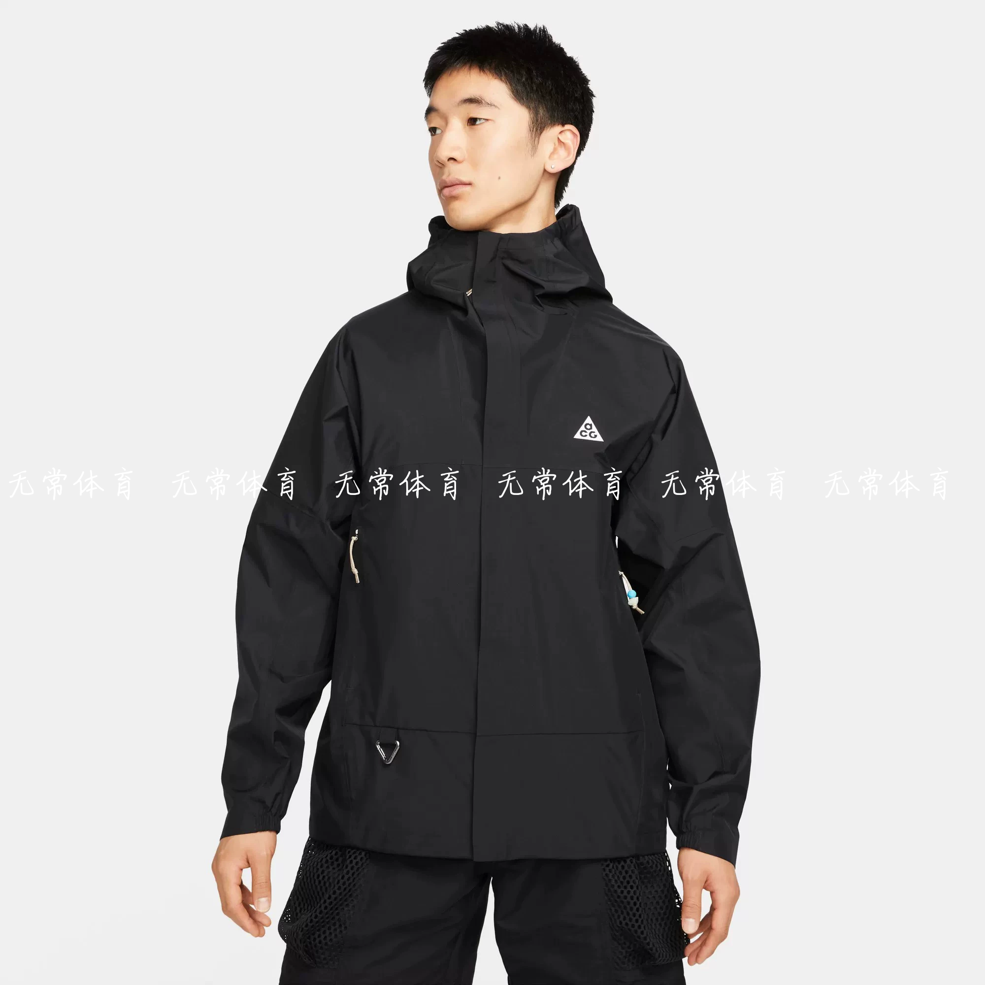 NIKE耐克男子ACG户外运动防风防水连帽外套冲锋衣 DV9416-010-025
