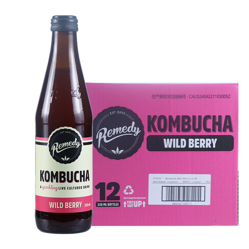 澳大利亚进口悦蔓蒂含气发酵茶味饮料330ml*12瓶0能量0脂0钠饮料