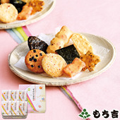 日本零食代购 米菓煎饼24袋手信 福冈もち吉Mochikichi什锦仙贝日式